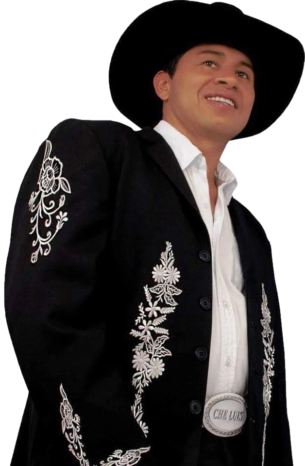 Retrato de Che Luis con saco bordado y sombrero